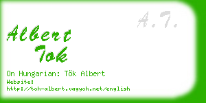 albert tok business card